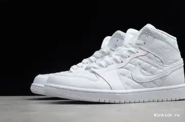 QUILTED MID WHITE JORDAN 1 AIR 0615